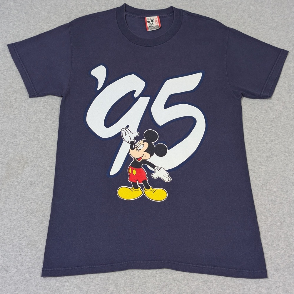 Vintage 1995 Walt Disney World Mickey Mouse T-Shirt Small/Medium Double Sided